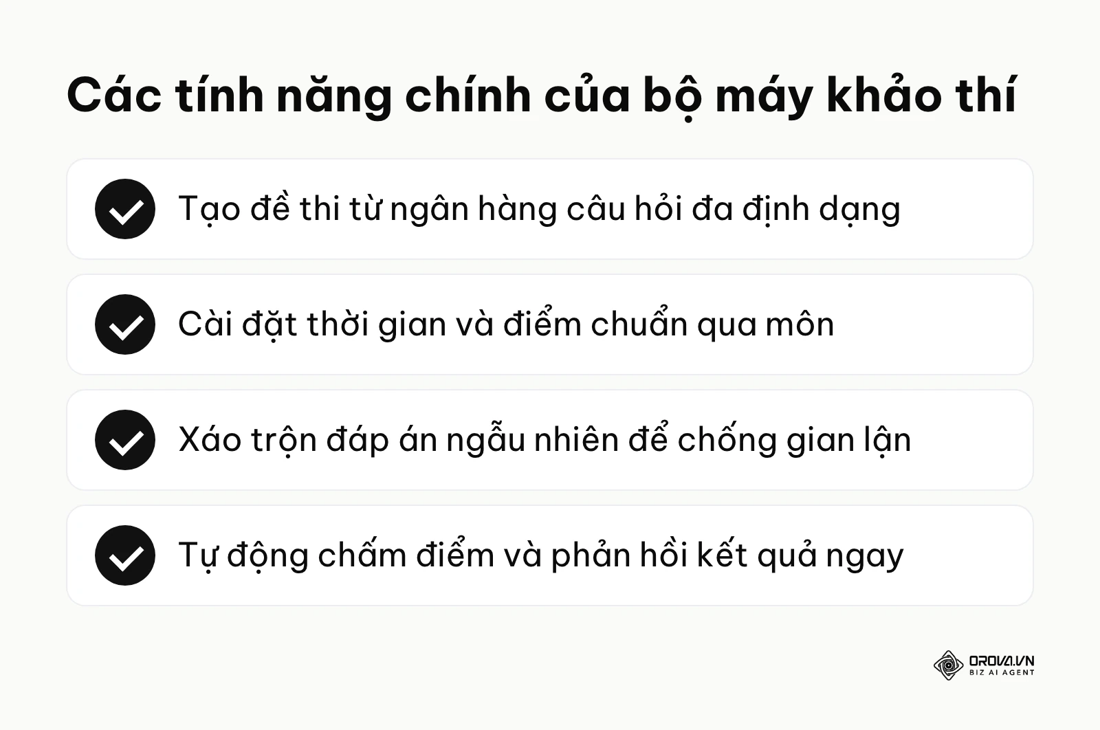 Tóm tắt các chức năng cốt lõi của bộ máy đánh giá năng lực
