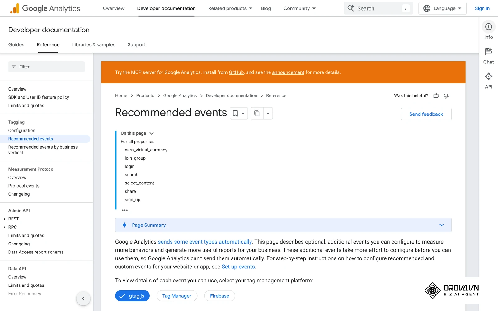 Google's list of recommended GA4 events is the first place to look before inventing a custom event name.