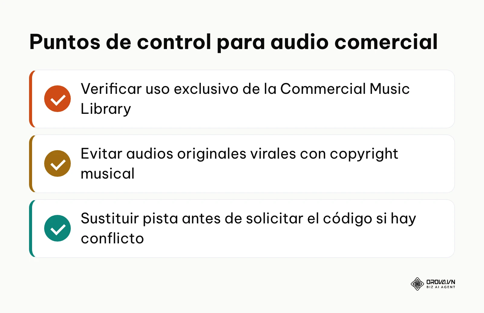 Lista de control para validar el audio en campañas de Spark Ads