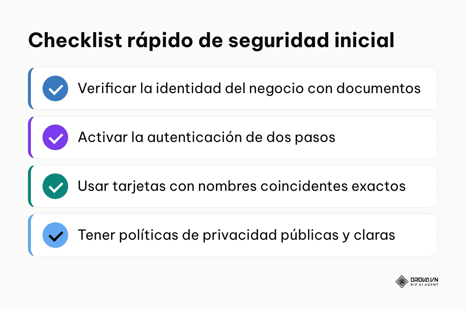 Lista de verificación para blindar el administrador antes de lanzar pauta comercial.