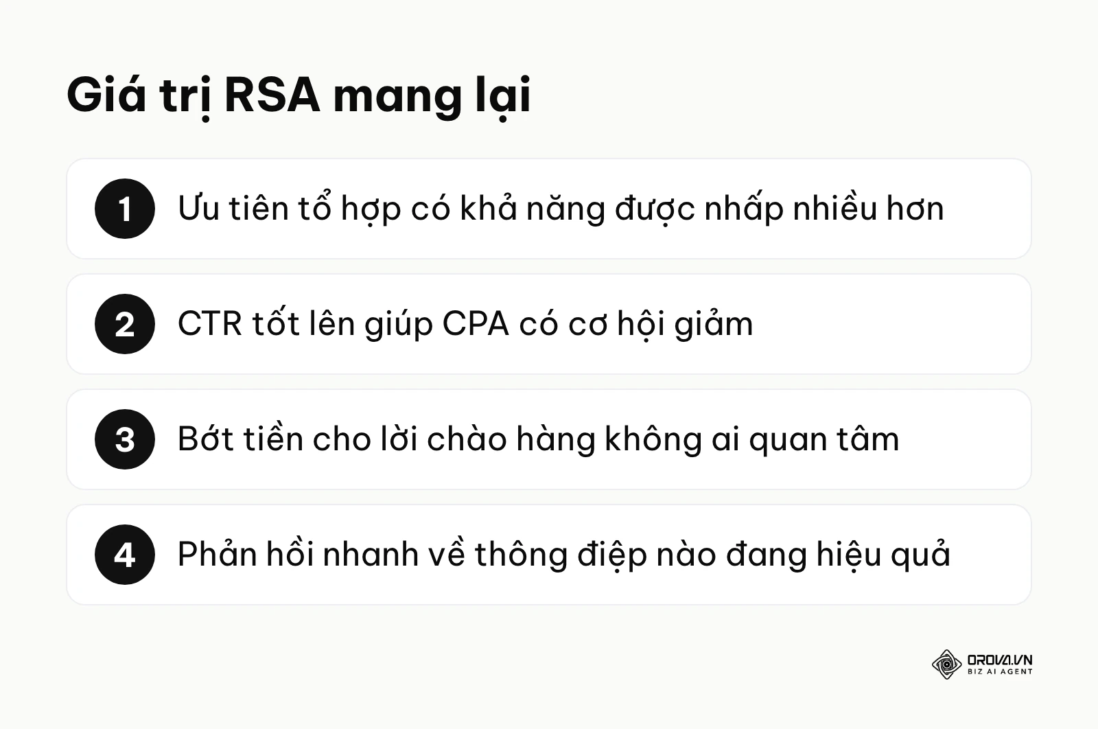 Tóm tắt bốn giá trị tăng trưởng mà quảng cáo tìm kiếm thích ứng mang lại cho doanh nghiệp