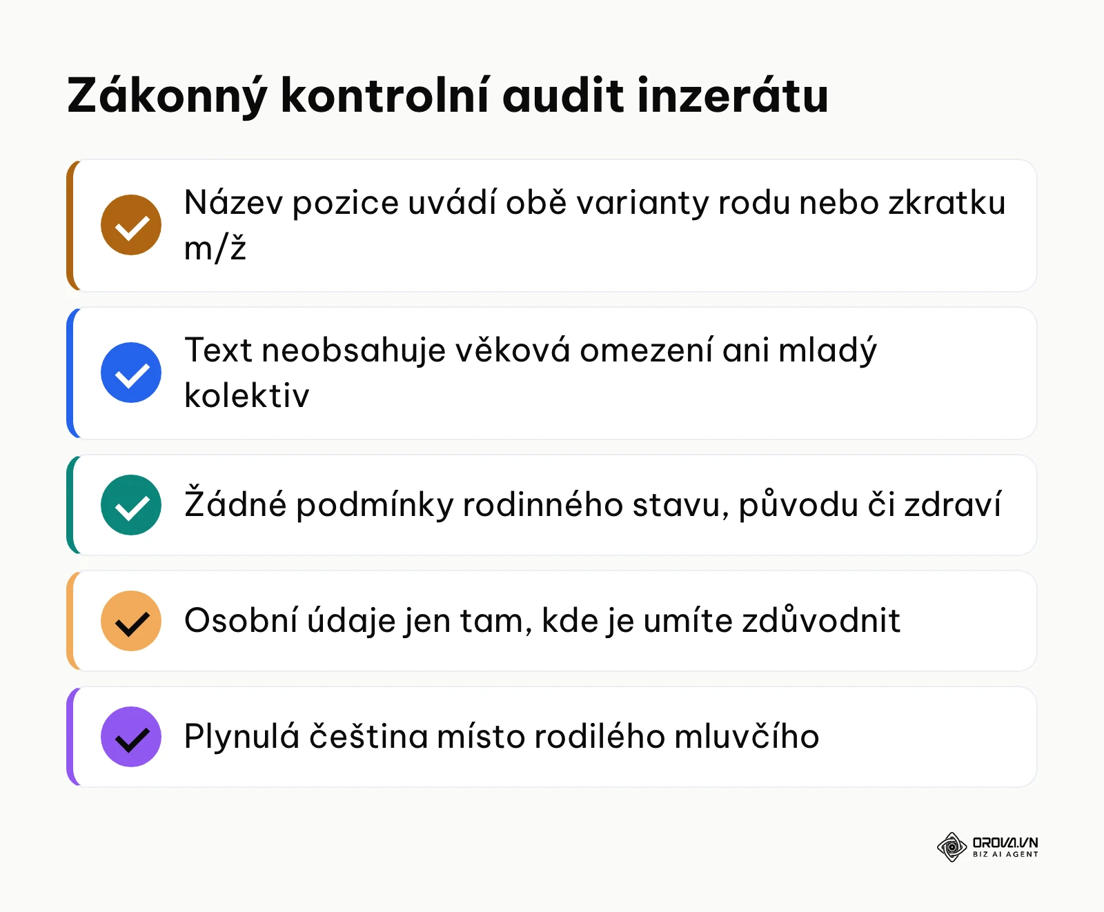 Seznam pěti stěžejních bodů pro rychlý právní audit před zveřejněním inzerátu.