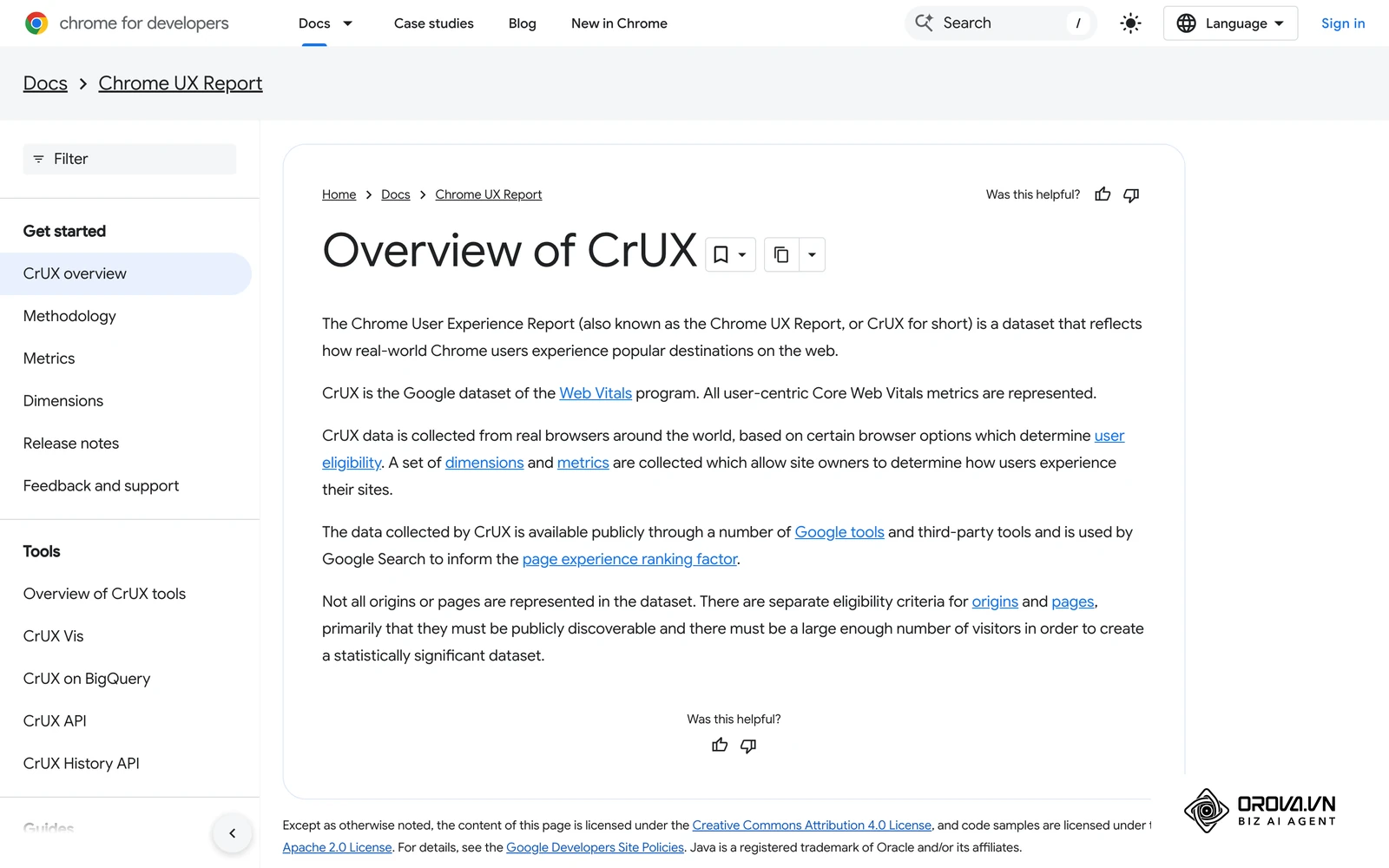 ឯកសារផ្លូវការ Chrome UX Report (CrUX) ដែលជាប្រភពទិន្នន័យ Field Data ពីអ្នកប្រើប្រាស់ Chrome ពិតប្រាកដ។