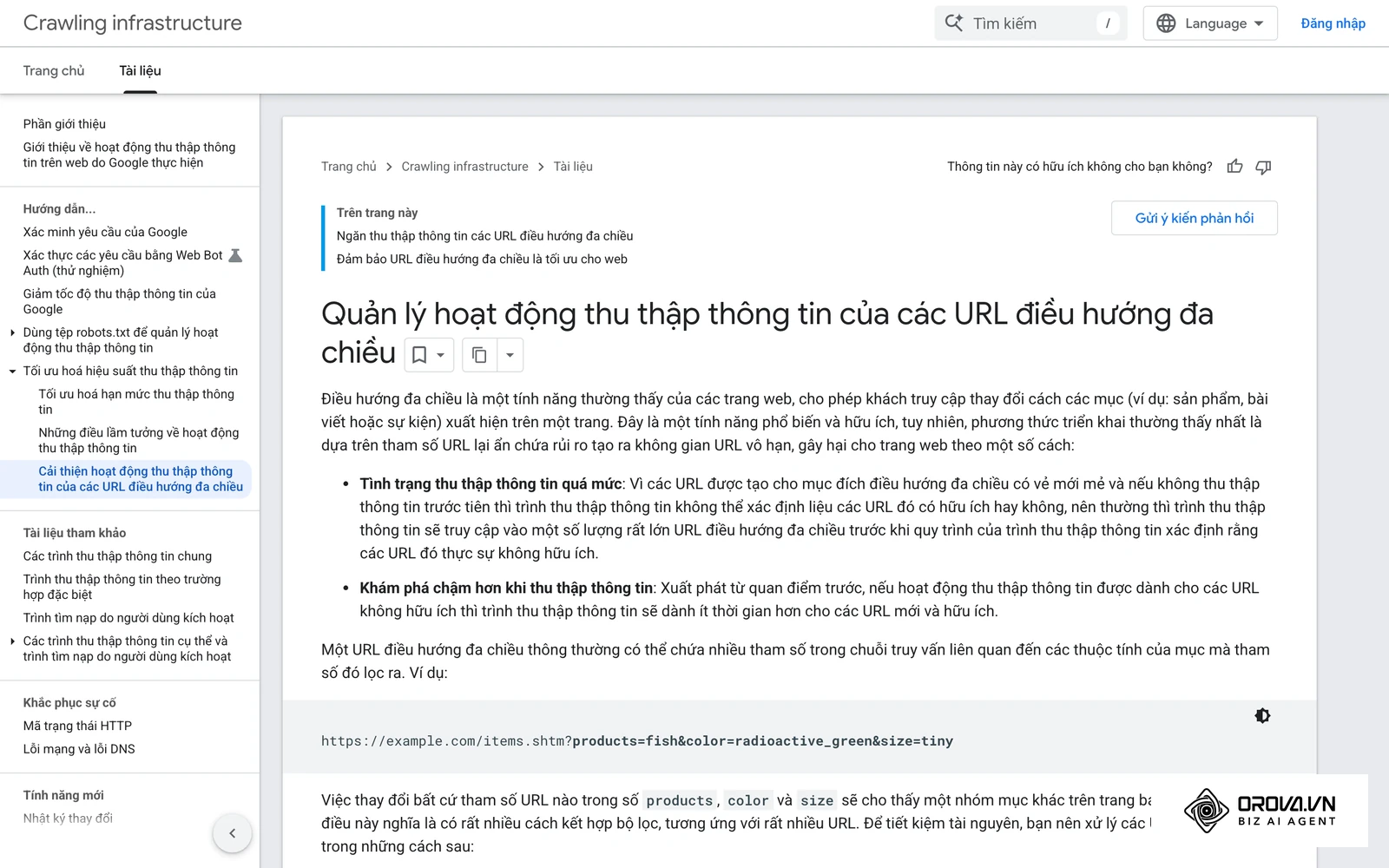 Tài liệu kỹ thuật của Google hướng dẫn các thực hành tốt nhất khi xử lý hệ thống điều hướng có sử dụng bộ lọc đa lớp.