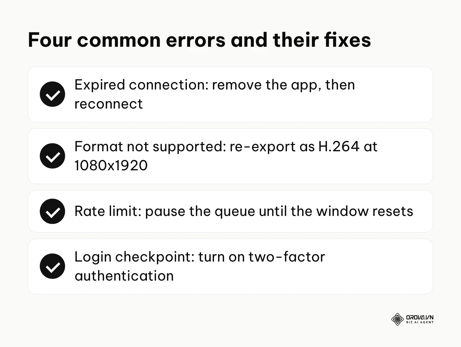 Summary of four common Instagram scheduling errors and how to fix them
