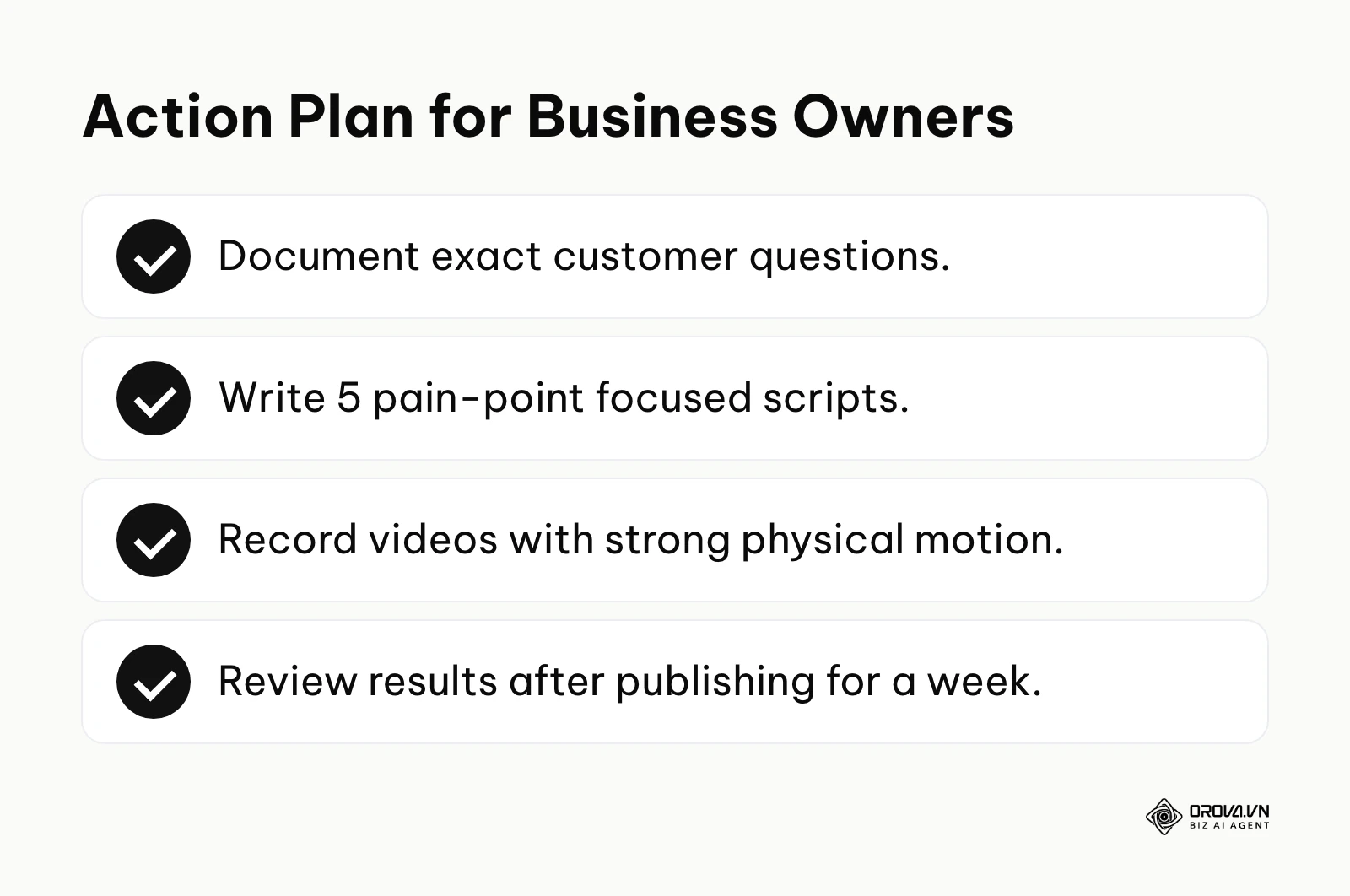 Checklist for business owners to start using better hooks.