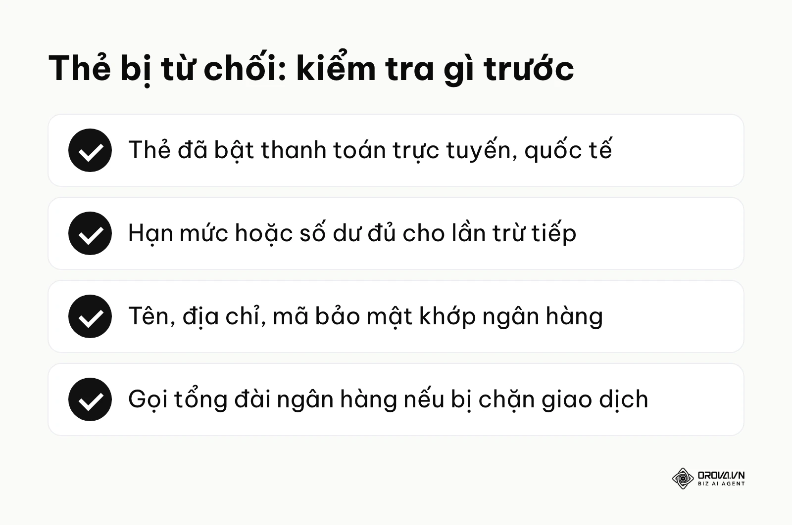 Các bước kiểm tra khi thẻ thanh toán quảng cáo Facebook bị từ chối