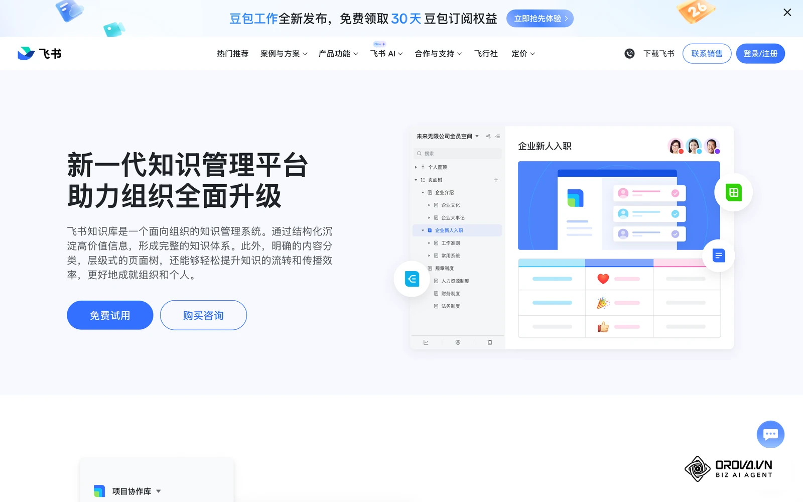 飞书知识库这类在线协作文档，适合中小企业低成本存放和分发内部经验与操作指南。