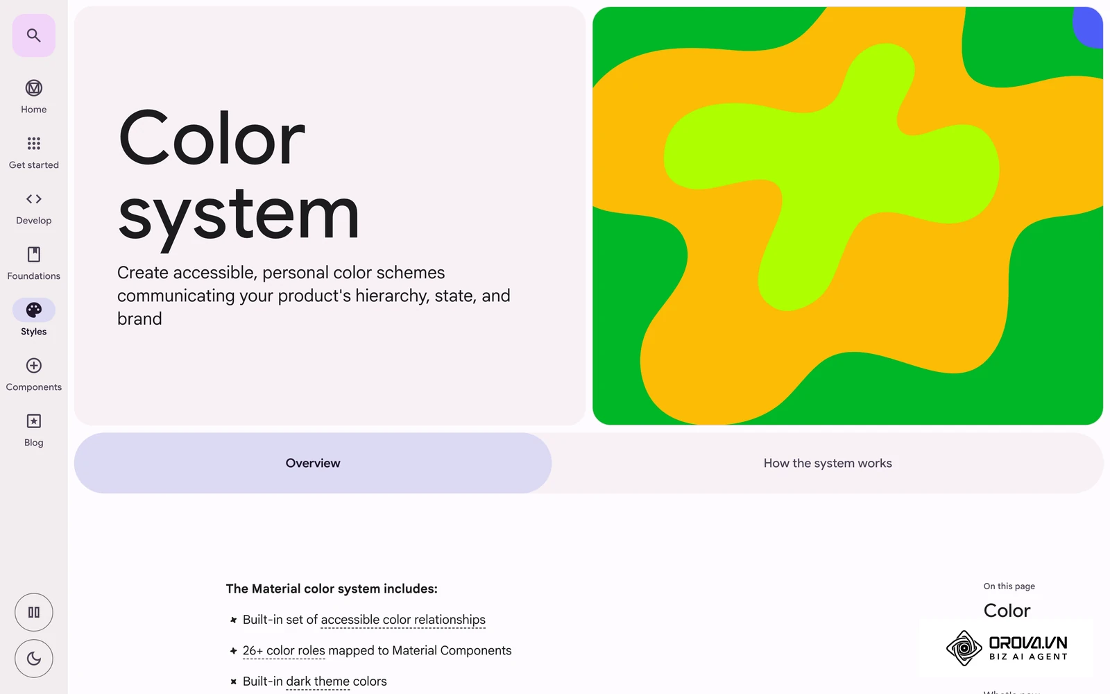 Hướng dẫn hệ màu Material Design của Google, tham khảo khi chọn màu chính, màu trung tính và màu cảnh báo.
