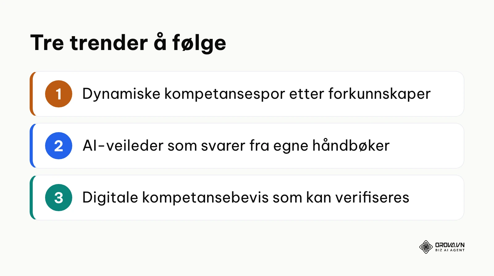 Oppsummering av tre trender for opplæringsplaner