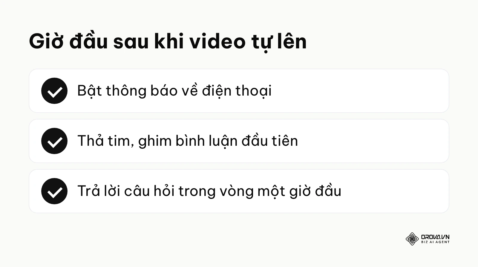 Việc cần làm trong giờ đầu sau khi video hẹn giờ được đăng