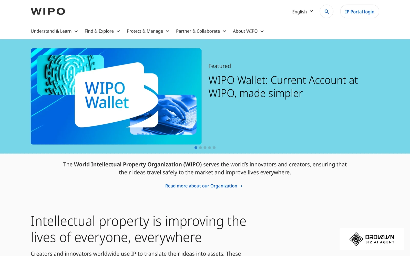 ទំព័រព័ត៌មានរបស់ WIPO អំពីគោលការណ៍កម្មសិទ្ធិបញ្ញាអន្តរជាតិ