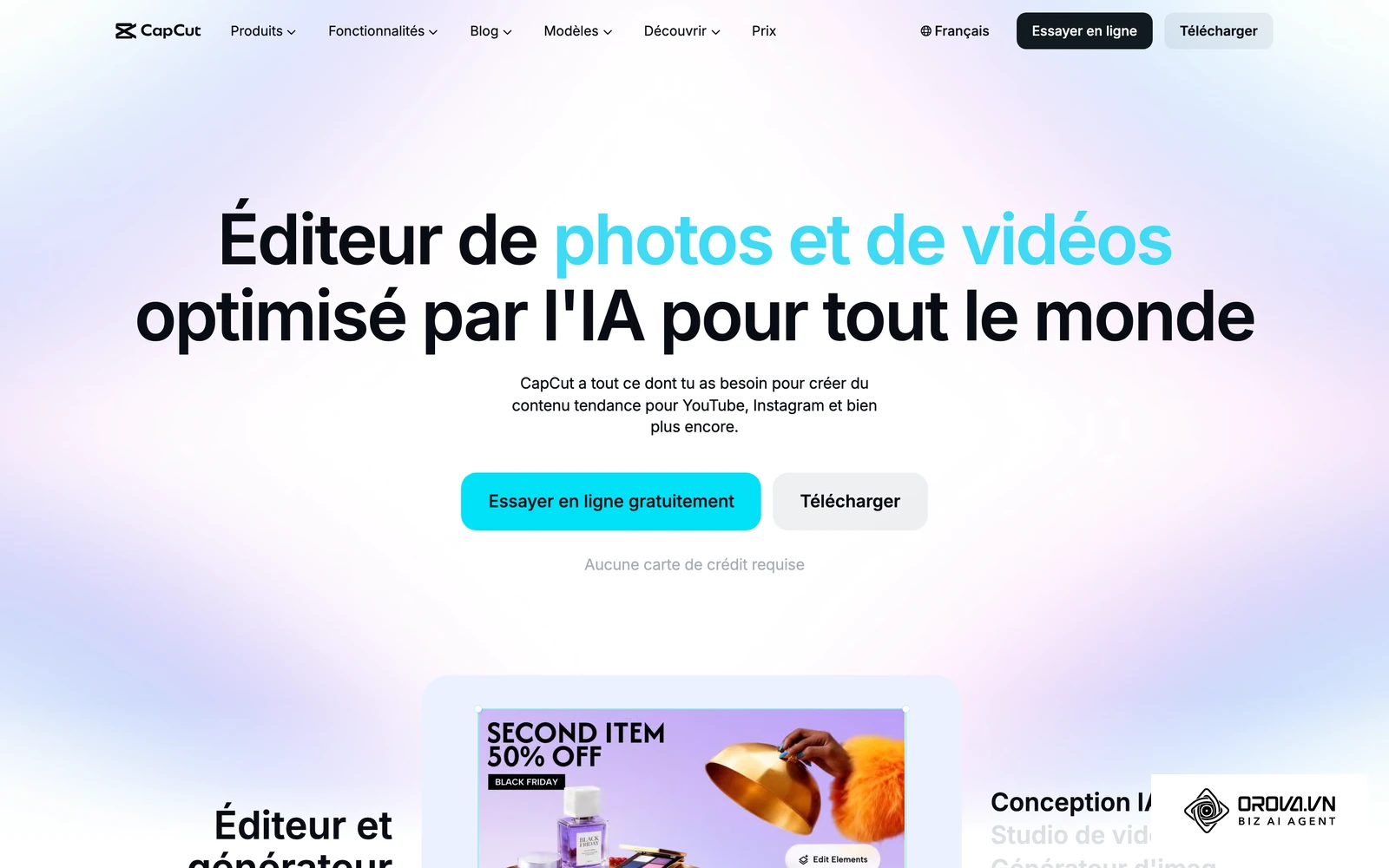 CapCut, l'éditeur vidéo souvent utilisé pour exporter les vidéos verticales avant programmation.
