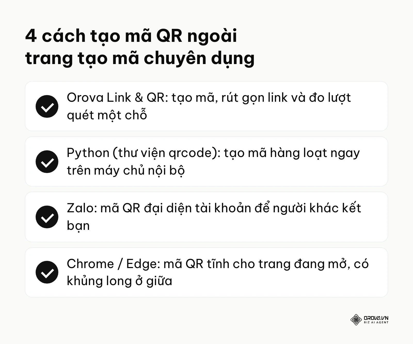 Tóm tắt 4 cách tạo mã QR qua nền tảng đa năng, thư viện lập trình, Zalo và trình duyệt