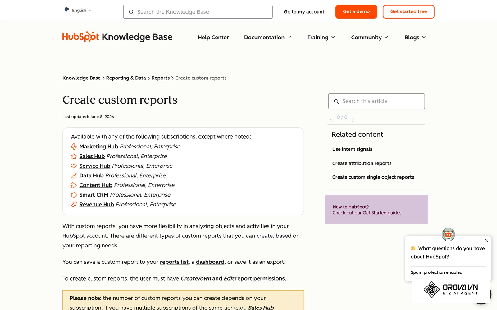 HubSpot's custom reporting engine allows teams to build dynamic dashboards instead of static PDFs.