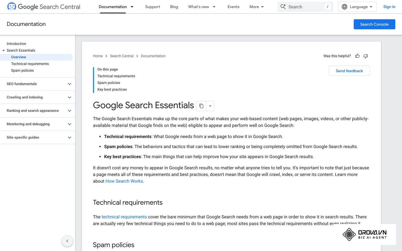 Google Search Essentials describe the basics a site must meet before any SEO KPI can move.