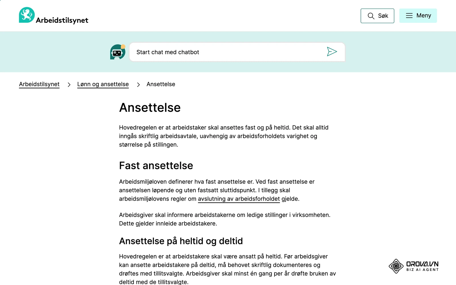 Arbeidstilsynets veiledning om ansettelse, nyttig når du kontrollerer krav og vilkår før publisering.