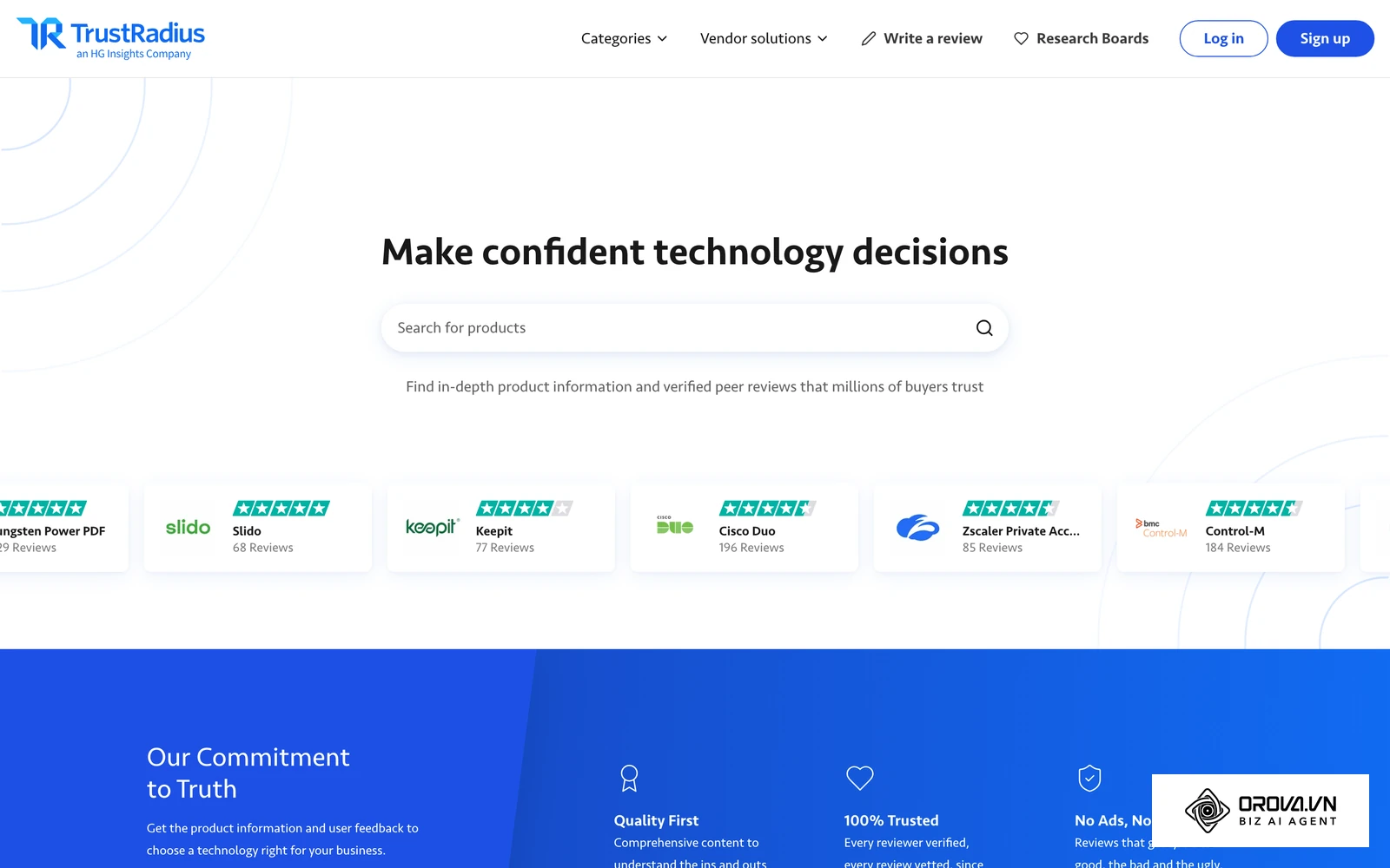 Review platforms such as TrustRadius are a source of authentic customer wording about each product.