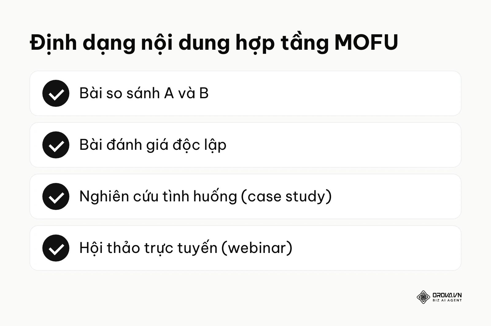 Các định dạng nội dung phù hợp tầng cân nhắc của phễu SEO