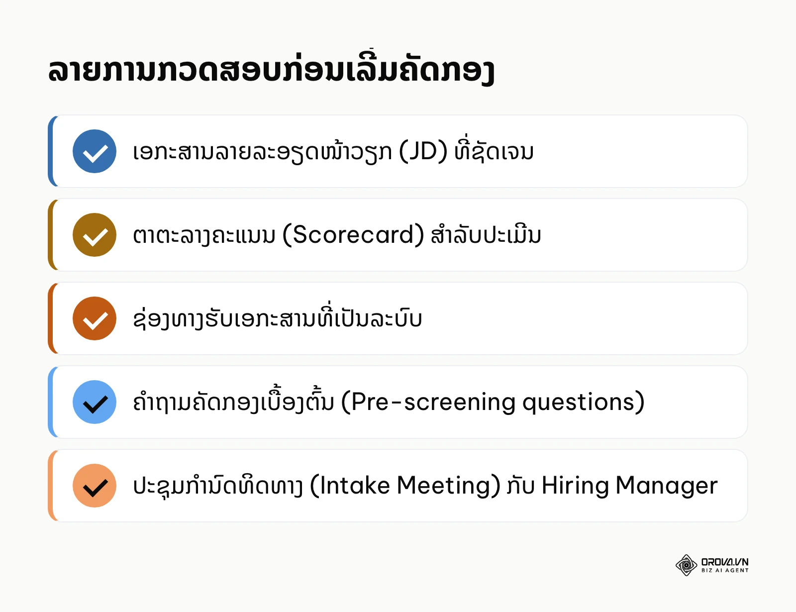 ລາຍການກວດສອບ 5 ຢ່າງທີ່ຕ້ອງກຽມພ້ອມກ່ອນເລີ່ມຄັດກອງເອກະສານ