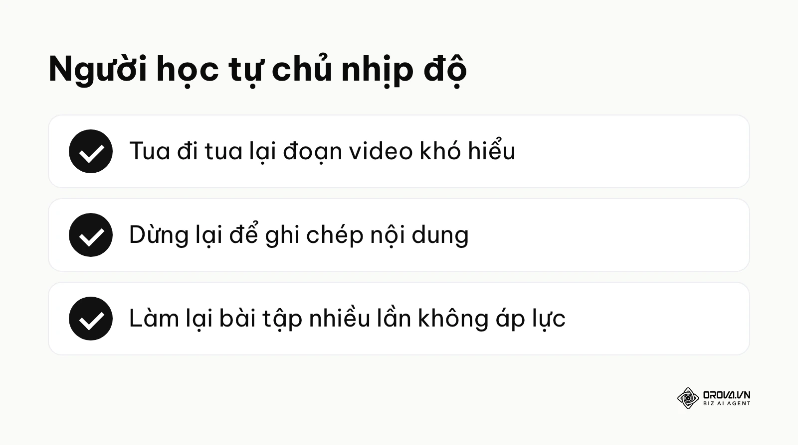Ba cách người học tự kiểm soát nhịp độ khi học E-learning