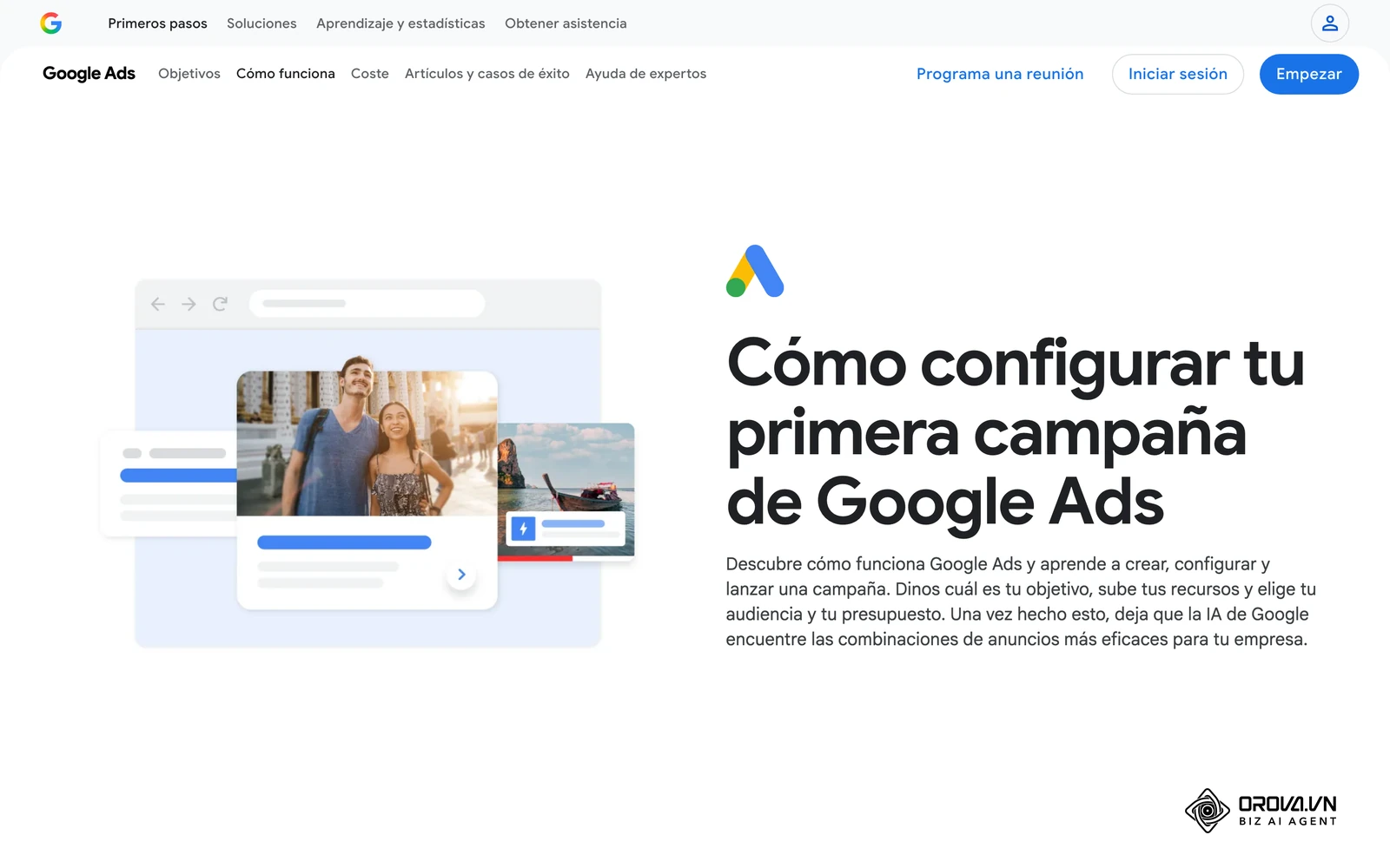 Página oficial de Google Ads: captura demanda por búsqueda, mientras Instagram la genera por descubrimiento visual.