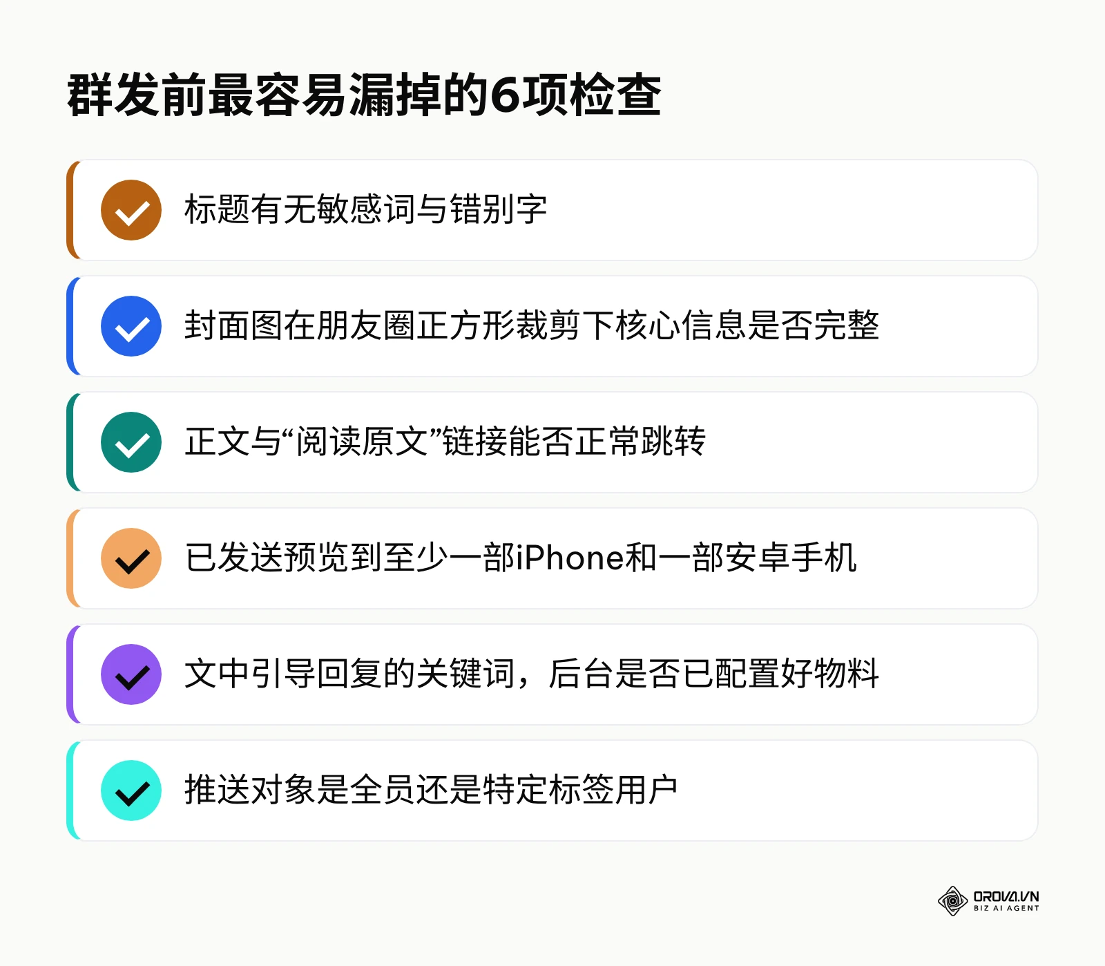 微信公众号文章群发前最容易漏掉的6项检查清单