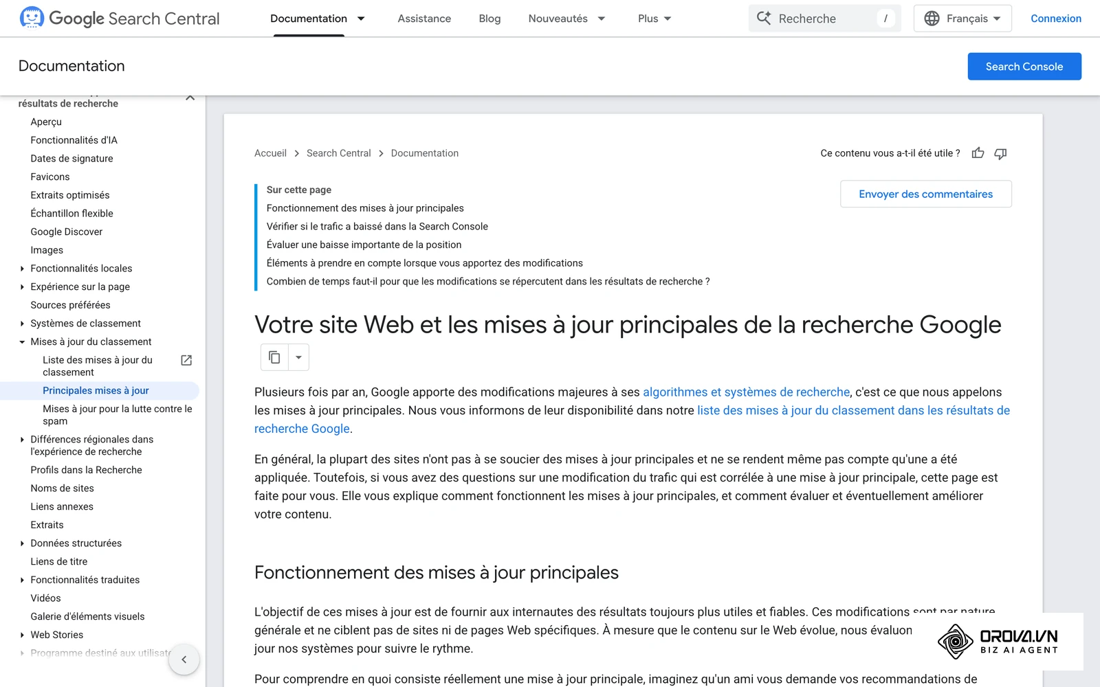 Google documente ses mises à jour principales : aucune agence ne contrôle ces changements de classement.