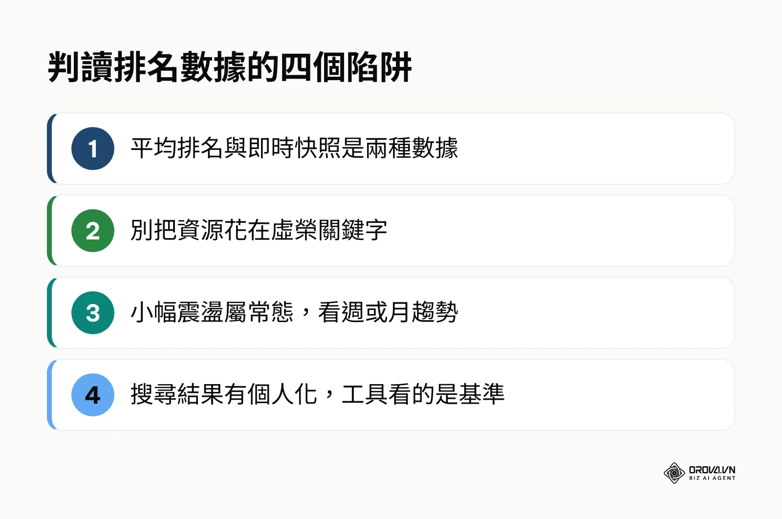 判讀關鍵字排名數據的四個常見陷阱摘要