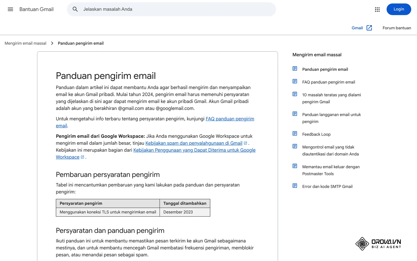 Panduan pengirim email Google (Google Workspace Admin Help): persyaratan SPF, DKIM, DMARC, dan berhenti berlangganan satu klik.