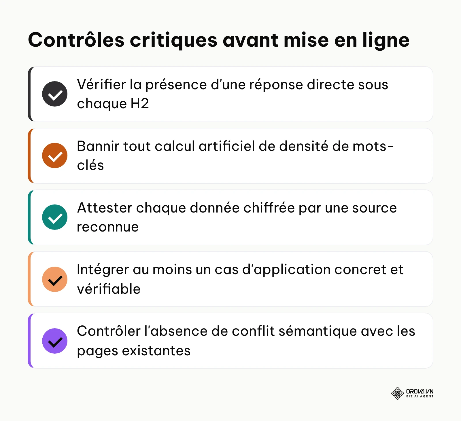 Liste des points de vigilance essentiels pour valider la qualité technique et éditoriale d'un article