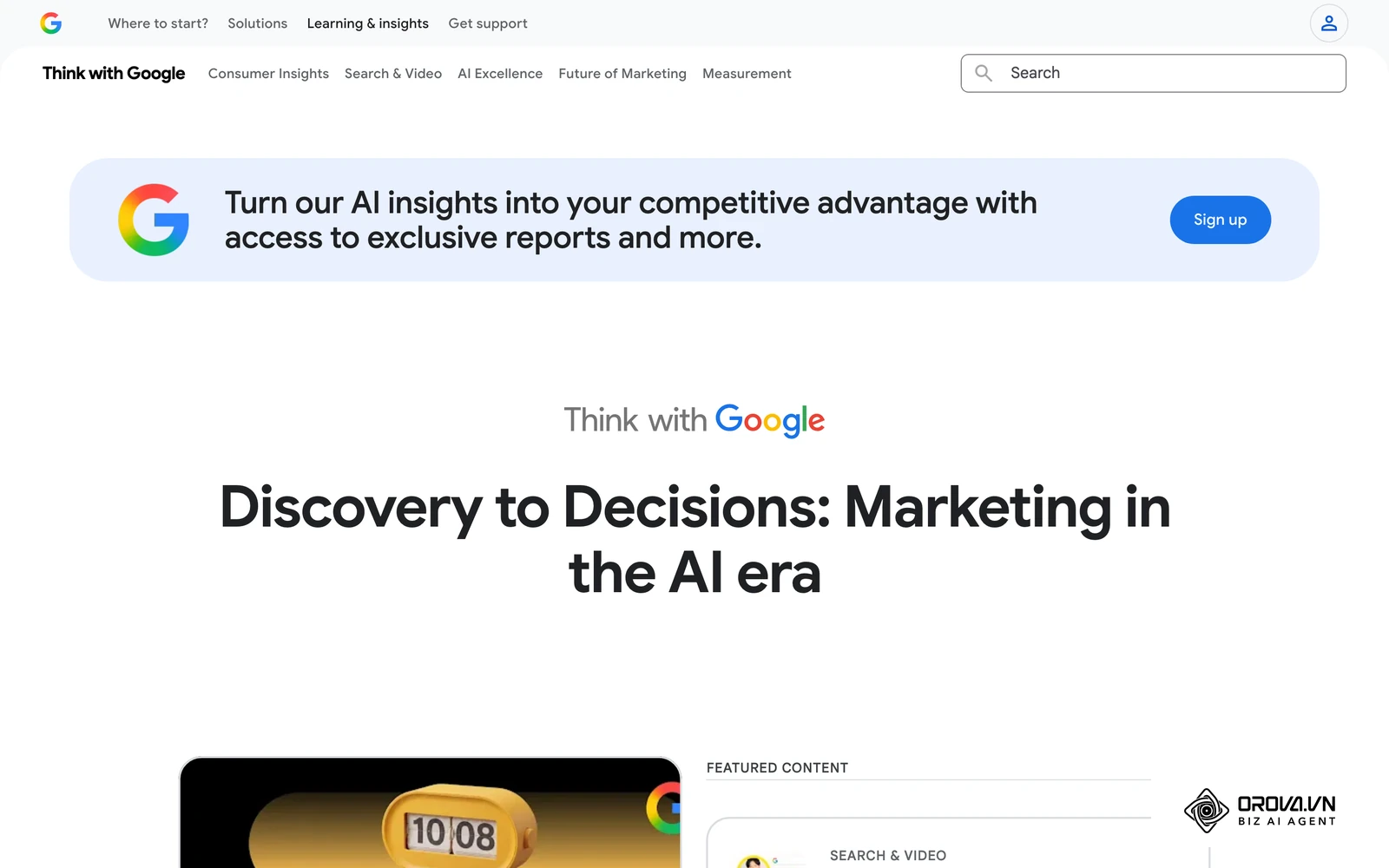 Think with Google tổng hợp nghiên cứu hành vi người dùng, hữu ích khi chọn kênh tiếp cận.