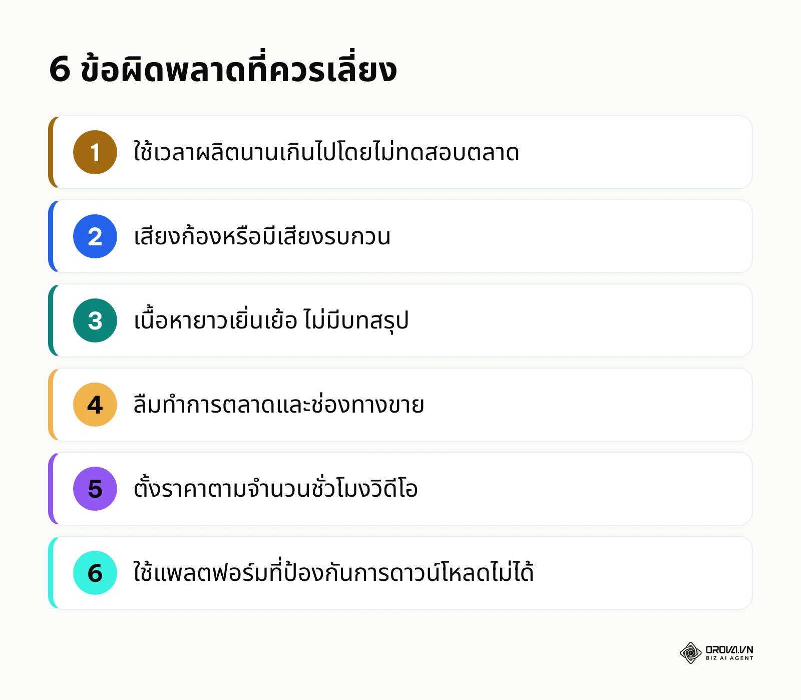 รายการข้อผิดพลาด 6 ข้อที่ผู้สร้างคอร์สออนไลน์มือใหม่มักเจอ