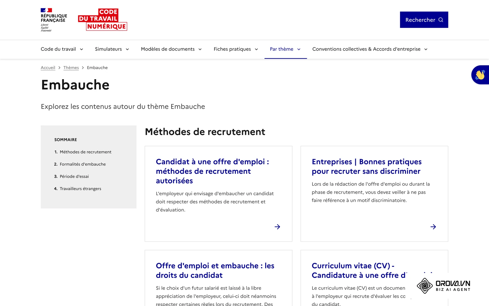 Le Code du travail numérique regroupe les règles officielles liées à l'embauche, utiles à vérifier avant de lancer un recrutement.