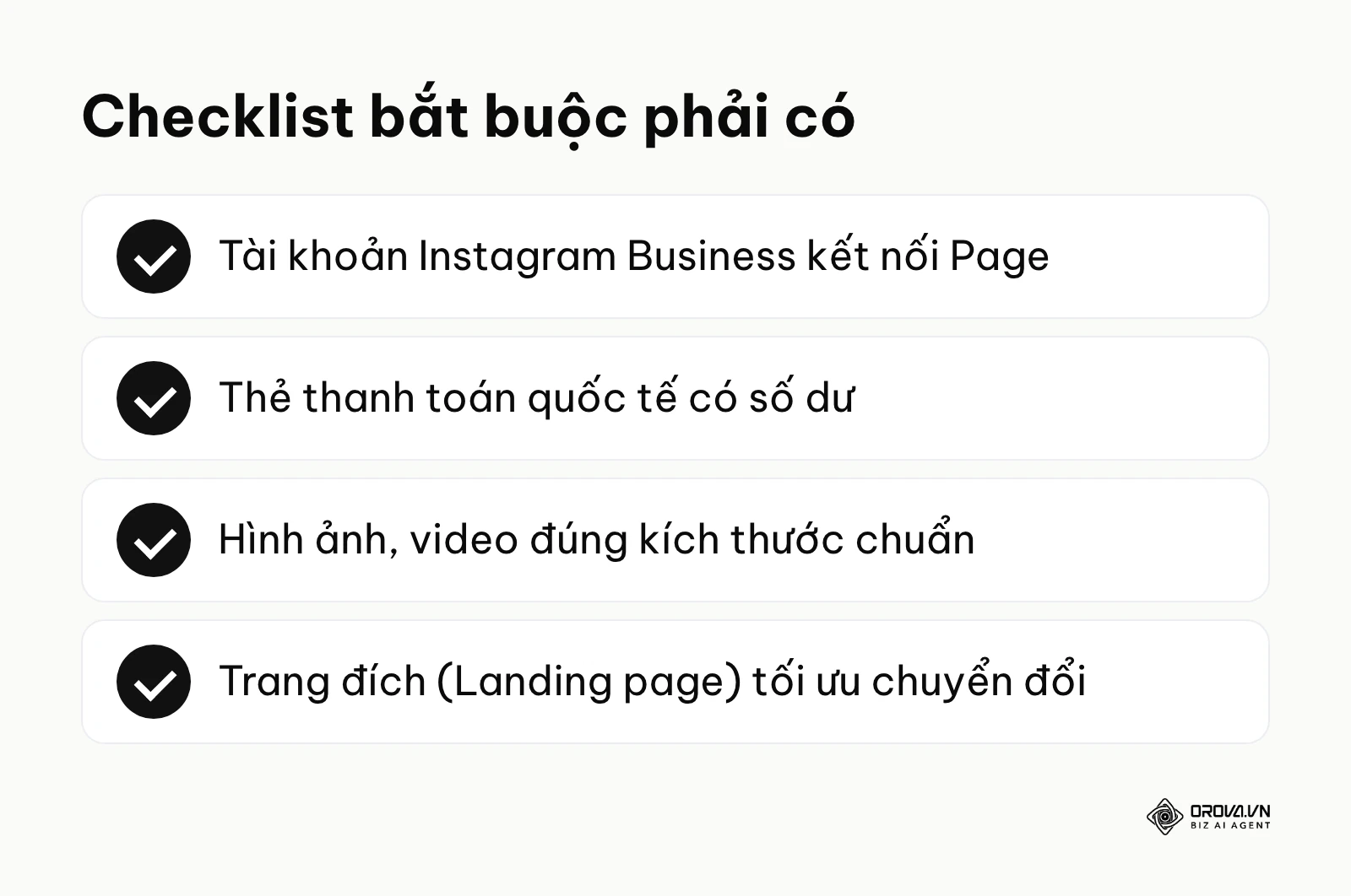 Danh sách các tài sản cần chuẩn bị trước khi nạp ngân sách chạy quảng cáo