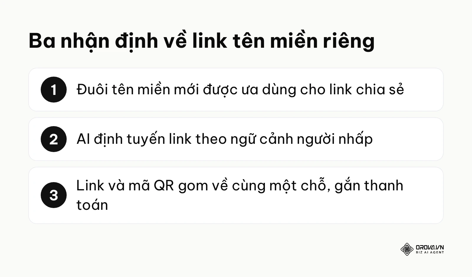 Tóm tắt ba nhận định của tác giả về xu hướng link rút gọn tên miền riêng