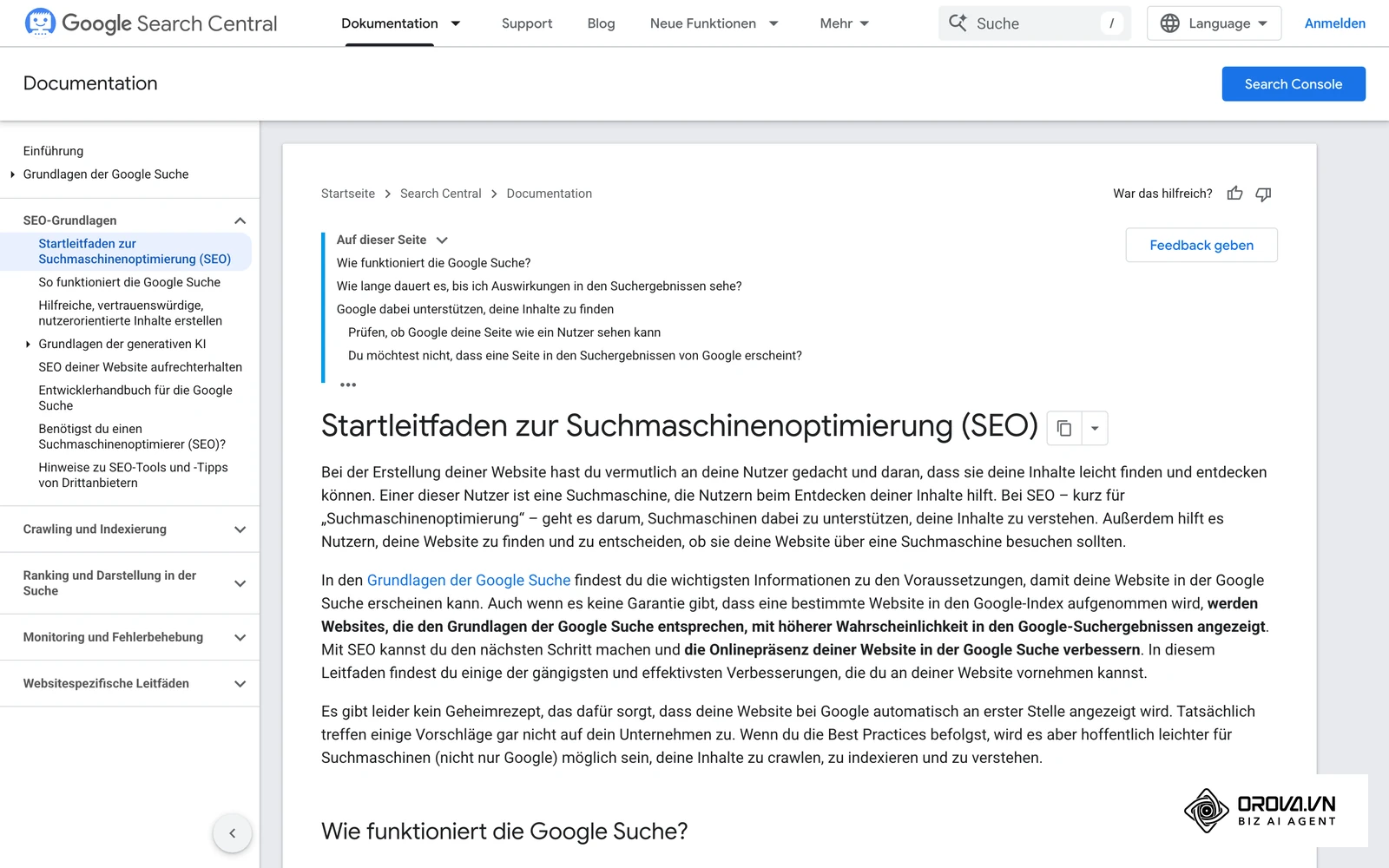 Der offizielle SEO-Starterleitfaden von Google Search Central in deutscher Sprache
