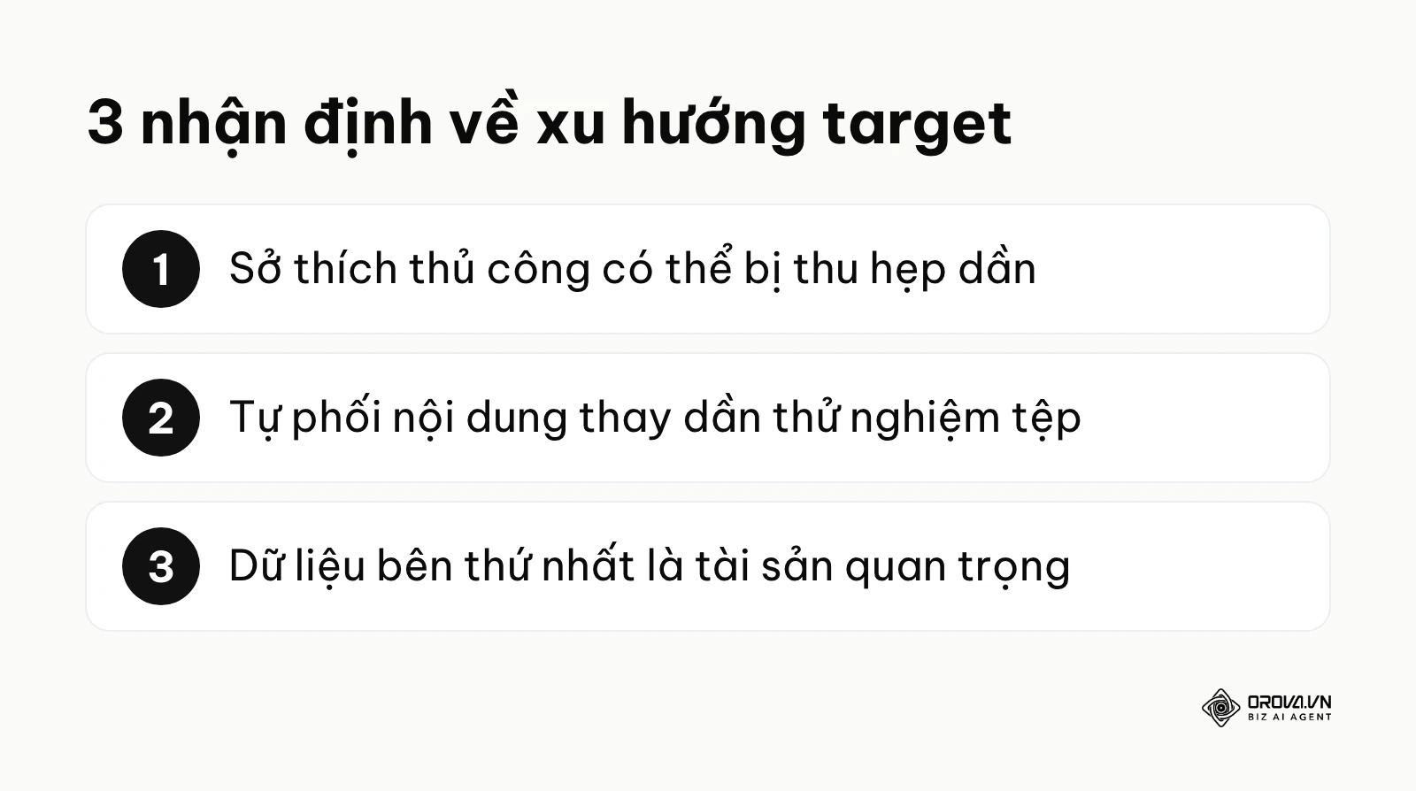 Ba nhận định của tác giả về xu hướng nhắm đối tượng Facebook Ads trong vài năm tới.