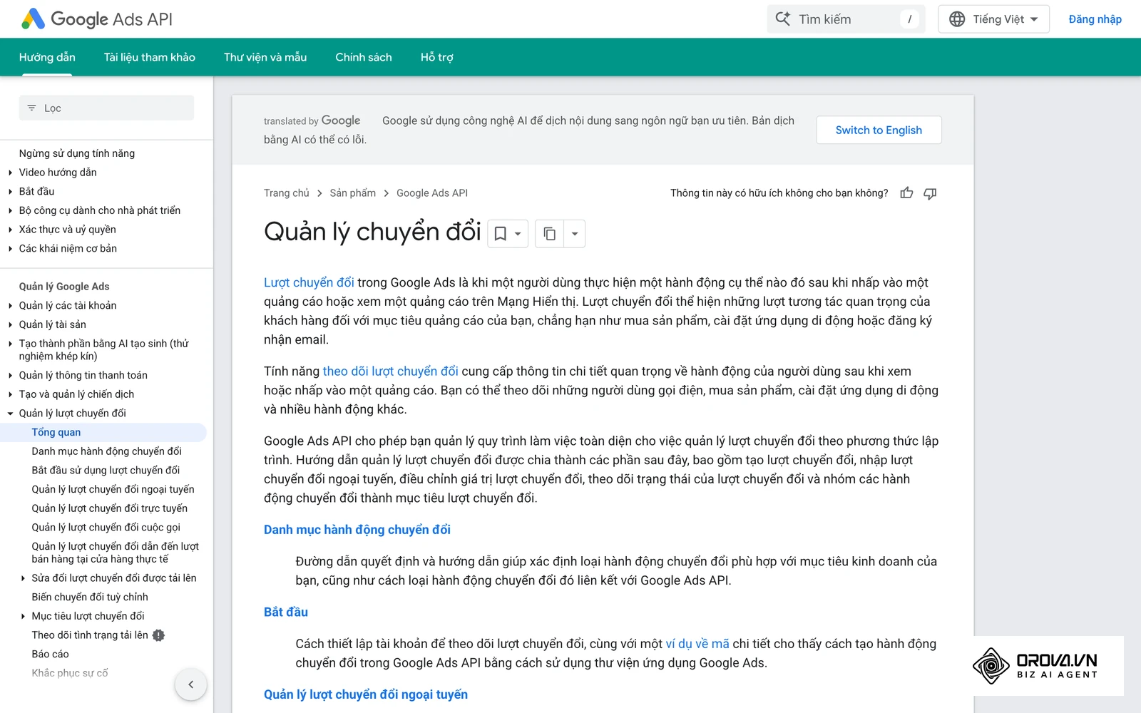 Tài liệu chuyển đổi của Google Ads minh hoạ việc ghi nhận kết quả thật thay vì chỉ đếm lượt nhấp.