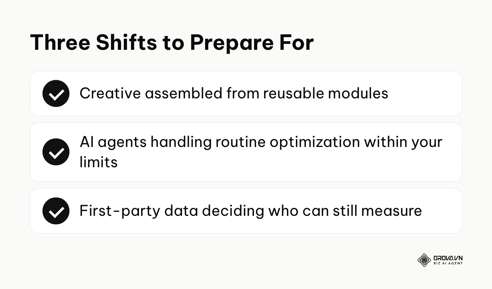 Summary of the author's three predictions for marketing campaigns