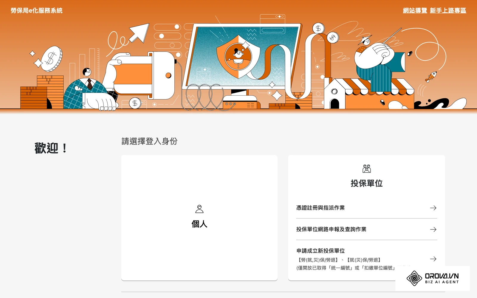 勞動部勞工保險局 e 化服務系統：投保單位辦理勞保加退保的線上管道