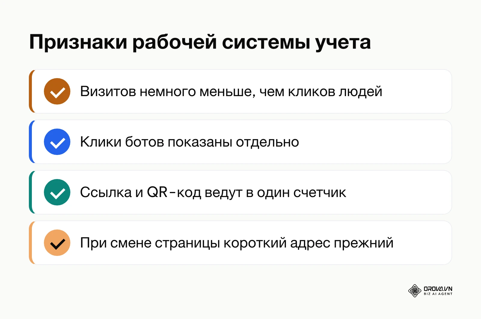 Контрольный список успешной настройки отслеживания переходов