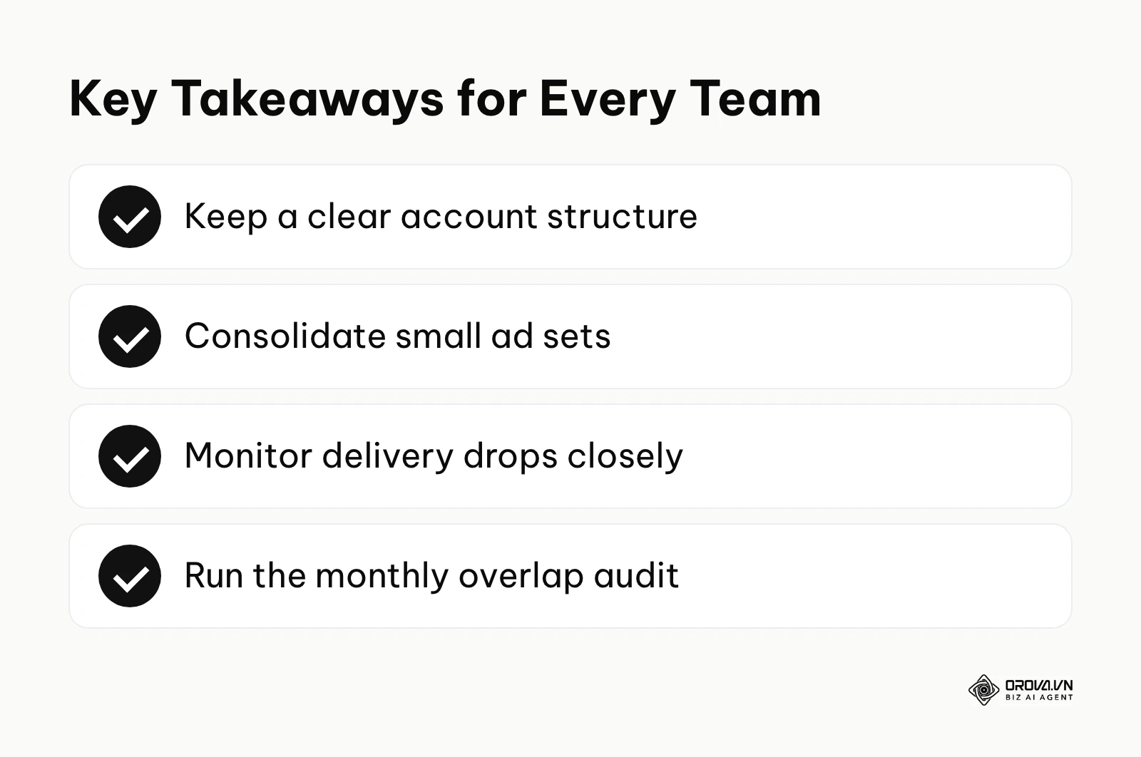 Summary of steps to adapt to audience overlap