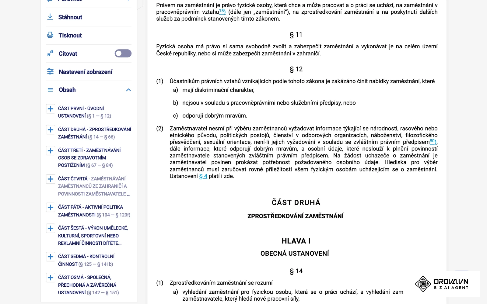 Znění § 12 zákona č. 435/2004 Sb., o zaměstnanosti, v oficiální sbírce e-Sbírka: zákaz nabídek zaměstnání s diskriminačním charakterem a výčet údajů, které zaměstnavatel nesmí vyžadovat.