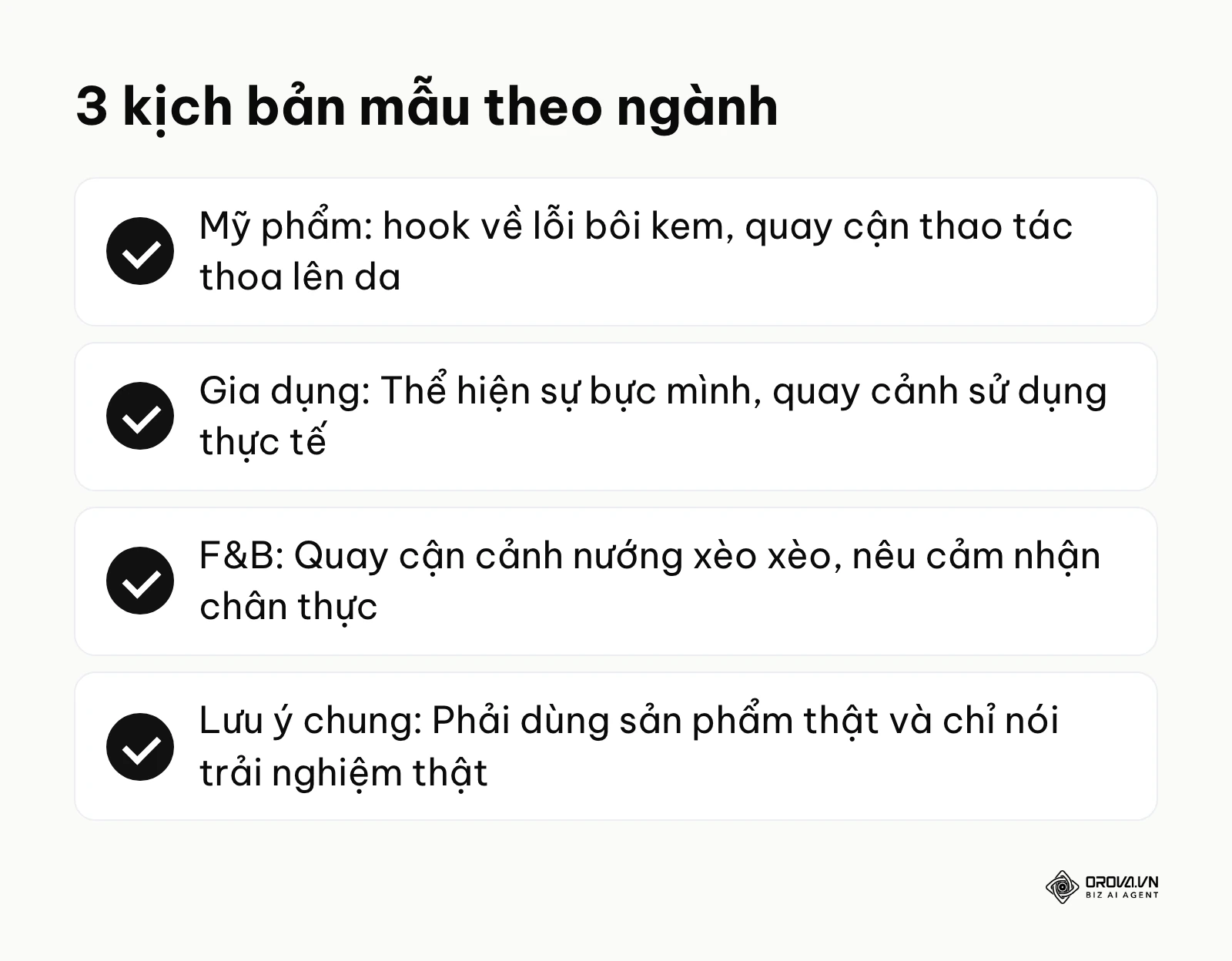 Tóm tắt ứng dụng kịch bản UGC cho ngành mỹ phẩm, gia dụng và ẩm thực