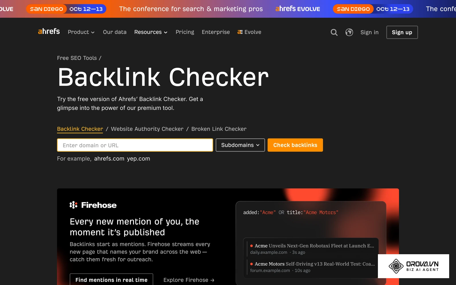 Un vérificateur de backlinks aide à évaluer les domaines référents qui pointent vers votre site.