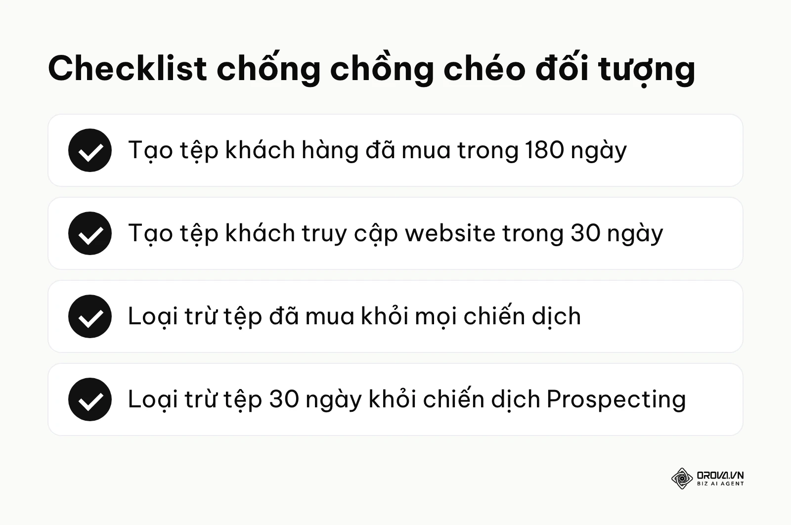 Danh sách các việc cần làm để tránh chồng chéo tệp trong quảng cáo
