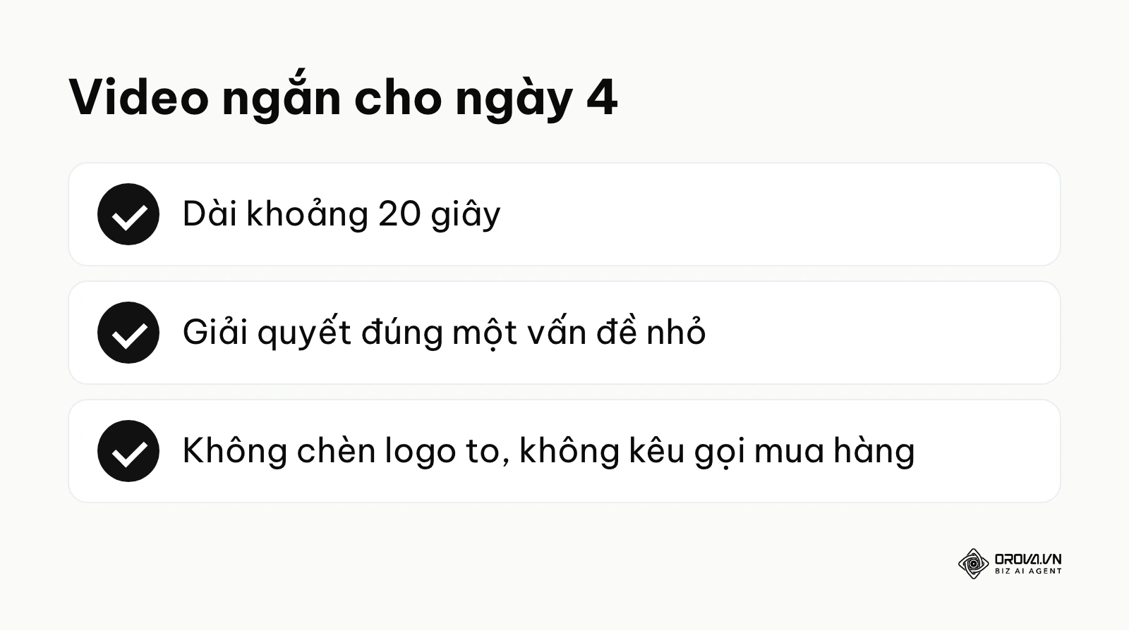 Ba nguyên tắc cho video ngắn đầu tiên trong lộ trình 7 ngày