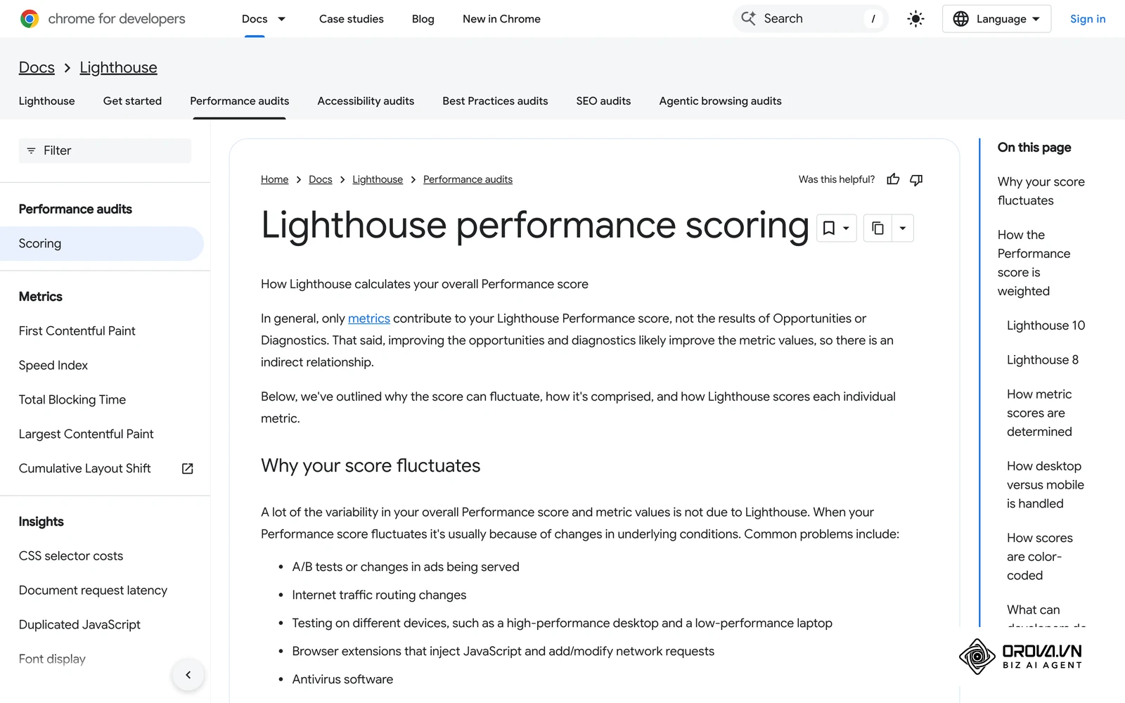 Chrome's Lighthouse performance scoring documentation: Lighthouse is a lab test, useful for debugging but not a substitute for field data.
