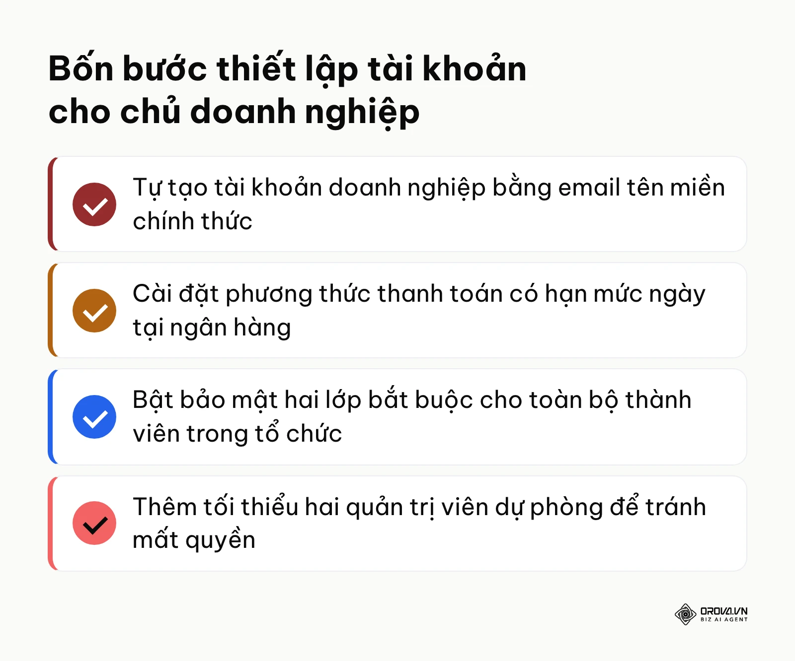 Tóm tắt bốn bước chủ doanh nghiệp cần thực hiện để nắm quyền sở hữu tài khoản quảng cáo